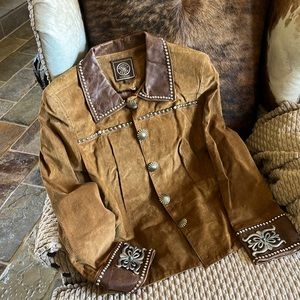 VINTAGE Double D Ranch Brown Leather / Suede Jacket
